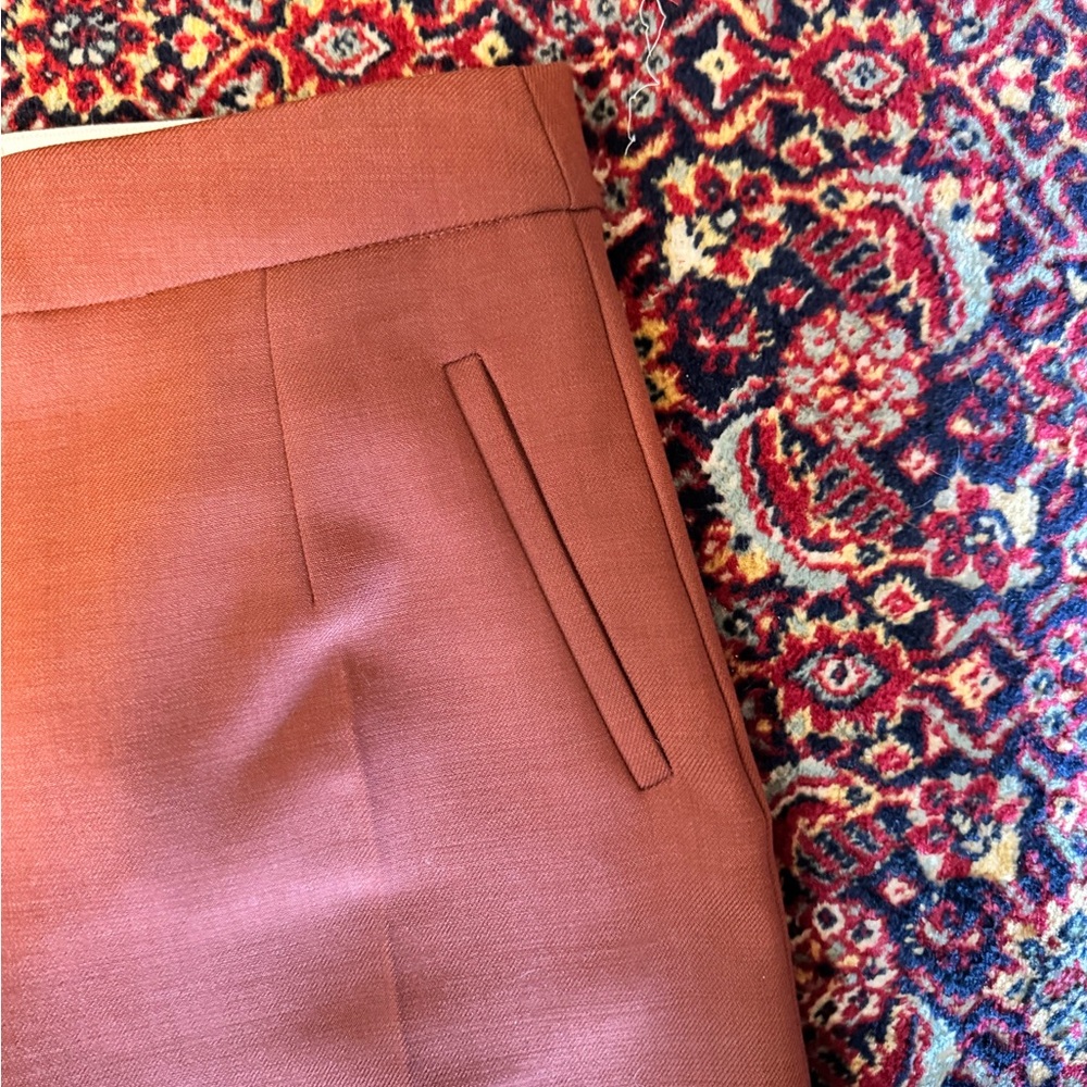 Sezane Martin Crop Trousers Hazelnut - Size 10 - Picture 2 of 5